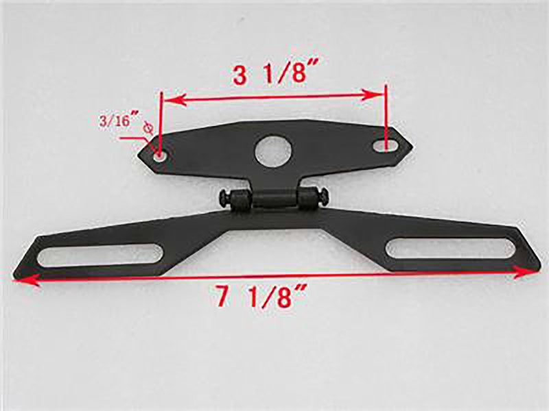 Yibid Universal Mini License Plate Tail Brake Light Tag Holder Folding Bracket Mount for Motorcycle Suzuki Kawasaki Ducati Honda Chopper Bobber Racer Cruiser Dirt Sports ATV 4x4 off road Street Bikes - Image 5